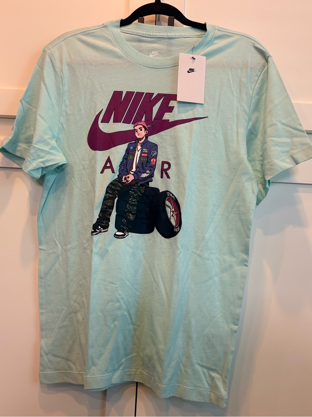 NWT Men’s Small T-Shirt Nike Air Moto Anime Graphic Streetwear Just Do It